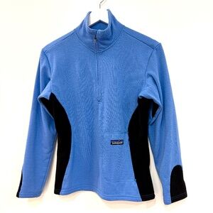Vntg Patagonia Womens R1Regulator Polartec Pullover 1/4 Zip Fleece Blue USA XS